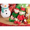 Blue Panda 2-Pack Christmas Elves Plush Toy, Santa Helper Boy and Girl Elf Stuffed Doll for Decorations, 12" - 3 of 4