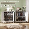 5-Tier Shoe Cabinet with Fluted Doors & Adjustable Shelves, Wooden Shoe Rack Organizer - 3 of 4