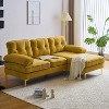 83" Modern Velvet Upholstered Sectional Sofas Couch-ModernLuxe - 2 of 4