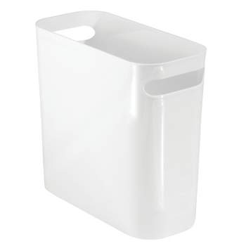 mDesign Plastic Small 1.5 Gal./5.7 Liter Trash Can with Built-In Handles