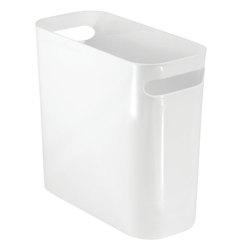 mDesign Plastic Small 1.5 Gal./5.7 Liter Trash Can with Built-In Handles, 1 of 8