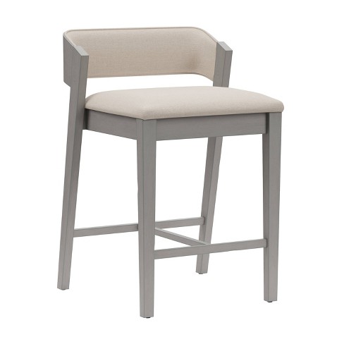 26 Dresden Wood And Upholstered, Gray Upholstered Counter Height Stools