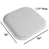 Alexis Memory Foam No Slip Back 16" x 16" Chair Pad Cushion by Sweet Home Collection® - 3 of 4