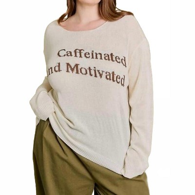 Women's Caffeinated & Motivated Lightweight Sweater - GILLI