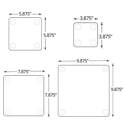 Clear Acrylic Square Riser Set for Countertop Display