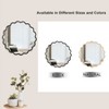 KWPZQEB Circle Mirror for Wall 42 inch, Solid Wood Frame -Wavy Round Mirror for Over Sink, Bathroom, Entryway, Bedroom, Vanity - 4 of 4
