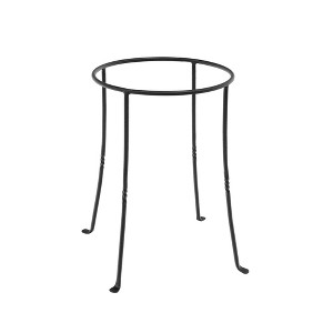 ACHLA Designs Powder Coated Finish Iron Indoor Planter Stand Black 13.25"x13.25"x18" - 1 of 2