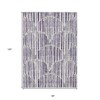 Purple Ivory And Lavender Abstract Washable Indoor Outdoor Area Rug - 3 of 4