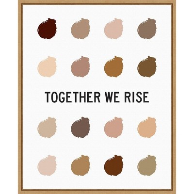 16" x 20" Together We Rise by Tenisha Proctor Framed Wall Canvas - Amanti Art