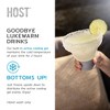 HOST Glass Freeze Stemless Margarita Glasses Drinking Set, Insulated Cocktail Glass Set with Silicone Band, 12oz Margarita Glasses Set of 2 in Gray - 4 of 4