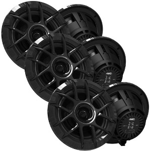 Wet Sounds ZERO Series - 3 Pairs ZERO-6-XZ-B Black 6.5" Neodymium Powersport & Marine Speakers with Horn-Loaded Titanium Tweeters, Pair - 1 of 4