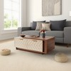 UbMelt Coffee Table with 2 Drawers Modern Center Table for Living Room,Brown - 4 of 4
