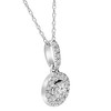 Pompeii3 14K 1/3ct Floating Solitaire Pave Round Diamond Pendant - 2 of 4
