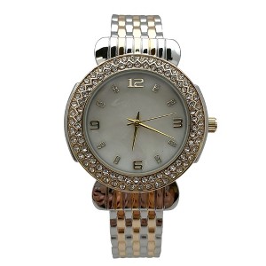 Olivia Pratt Round Face Rhinestone Bezel Bangle Women Watch - 1 of 3