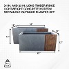 Rosemead Home & Garden Inc. 2pk 31" Modern Concrete Outdoor Planter Set Natural - 4 of 4