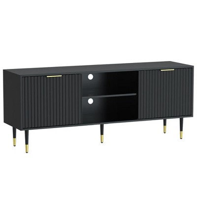 Snynuxx Modern TV Stand for 55/60/65 inch TV with Storage for Living Room