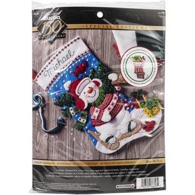 Bucilla Felt Stocking Applique Kit 18 Long-santa's Choir Practice : Target