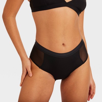 Saalt Leak Proof Period Underwear Regular Absorbency - Super Soft Modal  Comfort Bikini - Volcanic Black - XS