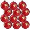 NAYSAYE Party Decoration and Accessories Glass Christmas Ball Ornament Set for Holiday Celebration, Red, 3"*3"*0.07" - 2 of 4