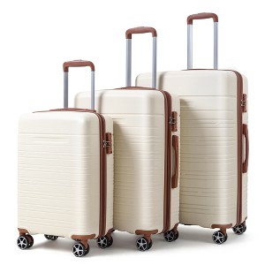 3 Piece Hardshell Luggage Set Expandable (20''/24''/28''), Suitcase Set with TSA Locks, Lightweight Hardside Suitcase Set with Double Spinner Wheels - 1 of 4