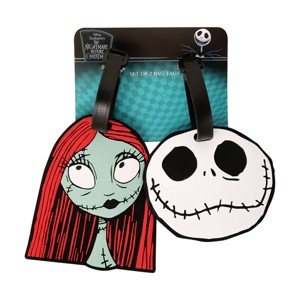 Disney Nightmare Before Christmas Rubber Luggage Tag Set - 1 of 3