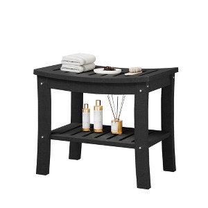 GustoWave Showers Bench with Storage Shelf for Inside Shower, Waterproof Showers Stool/Chair for Bathroom - 1 of 4