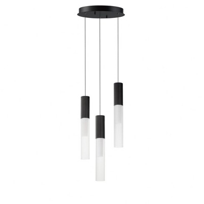 ET2 Lighting Reeds 3 - Light Pendant in  Black