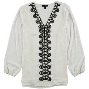 Alfani Womens Lace-Trim Tunic Blouse - 1 of 1