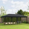 Resenkos Patio Garden Pergola, Pergola Canopy,10' x 20' Pop Up Canopy Tent, Upgraded Heavy Duty Tents for Parties with Carry Bag, Black - 3 of 4