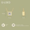 GILDED 1 CTTW Lab-Grown Diamond Bezel Solitaire Pendant, 2.5 Micron 14K Gold-Plated Sterling Silver, Gold Vermeil, 18" Chain, Tarnish-Resistant - 4 of 4