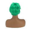 Unique Bargains Women's Wigs 12" Green with Wig Cap Short Hair - 4 of 4