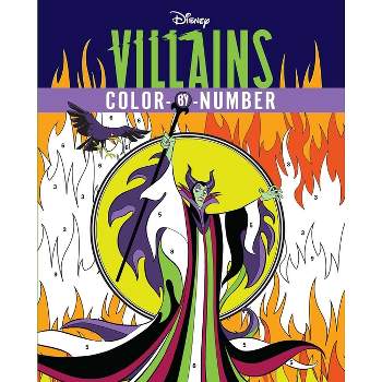 Disney Villains Color-By-Number - by  Editors of Thunder Bay Press (Paperback)