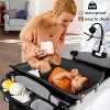 Kinder King 4-in-1 Portable Nursery Center and Bedside Crib with Bassinet, Changing Table, Storage Basket, Side Zipper & Travel Bag - 4 of 4