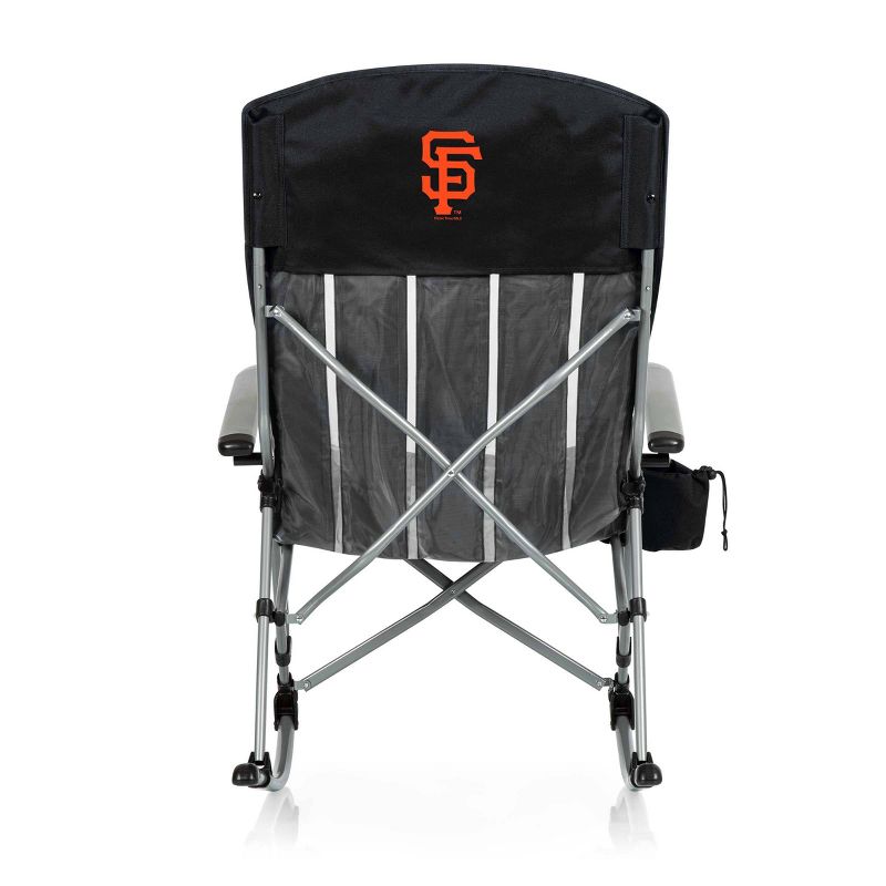 MLB San Francisco Giants Outdoor Rocking Camp Chair - Black, 3 of 7