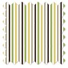 Bacati - Mod Stripes Green/yellow/chocolate Cotton Printed Single Window Curtain Panel - image 4 of 4