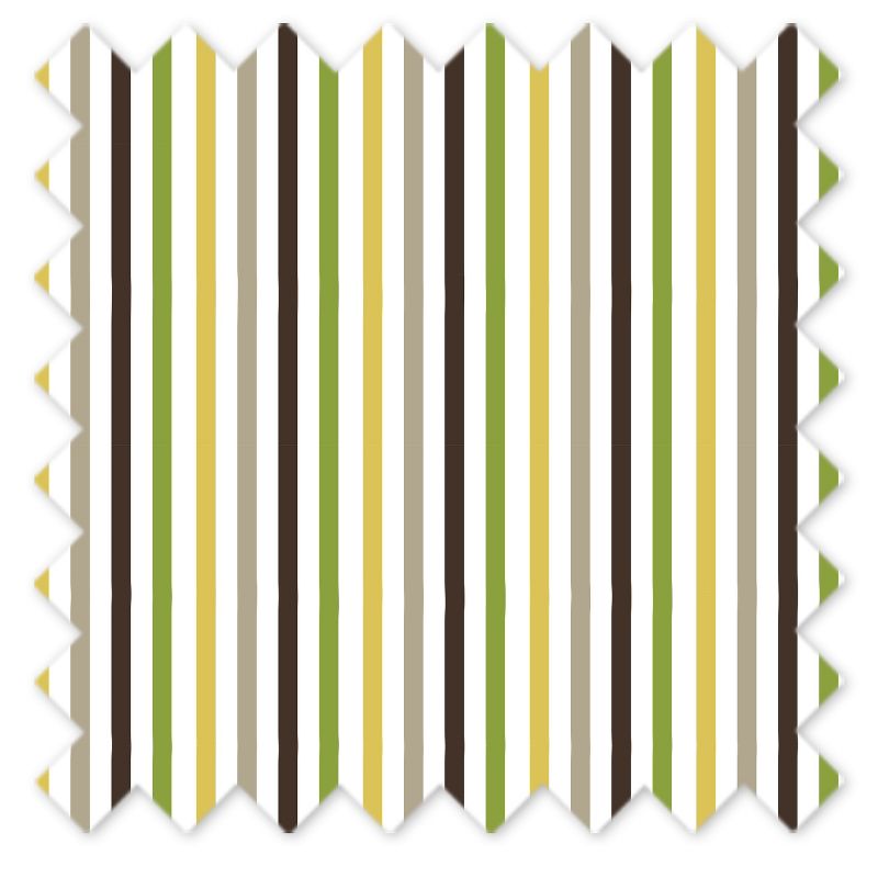 Bacati - Mod Stripes Green/Yellow/Choc Crib or Toddler Bed Skirt, 3 of 4