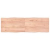 vidaXL Table Top Light Brown 63"x19.7"x(0.8"-1.6") Treated Solid Wood Live Edge - 2 of 4