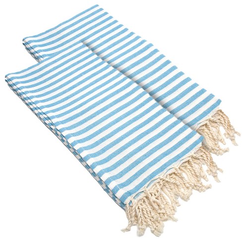 Linum Home Textiles Turkish Cotton Fun Paradise Pestemal Hand or Guest  Towels, Set of 2