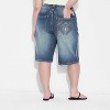 Women's Embellished Skater Mid-Rise Denim Shorts - Wild Fable™ Blue Denim - 3 of 3