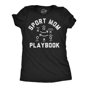 Womens Funny T Shirts Sport Mom Playbook Sarcastic Graphic Novelty Tee For Ladies - Crazy Dog Women's T Shirt - 1 of 4