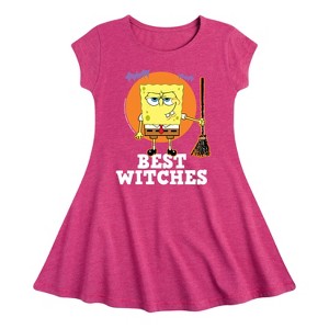 Girls' - SpongeBob SquarePants - Best Witches Fit & Flair Cap Sleeve Dress - 1 of 3