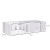 81'' Whelping Box for Large Dogs with Two Room Design and Removable Doors Indoor Puppy Playpen for Newborn Supplies,White - LAOTIES - 2 of 4