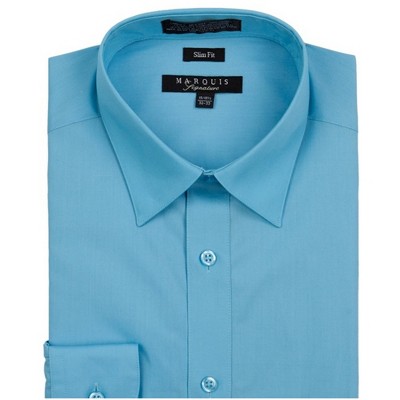 Marquis Men's Long Sleeve SLIM FIT Dress Shirt