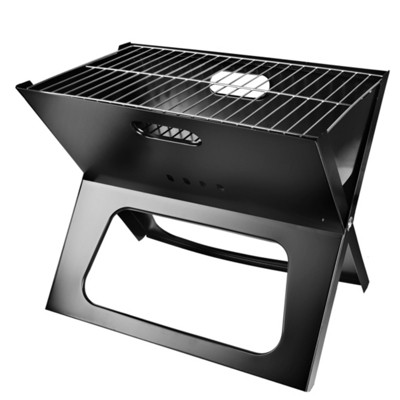 VisioGear Portable BBQ Grill, Foldable Charcoal Grill for Camping, Garden, Outdoor Travel, Black, 17"*11"*15"