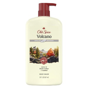 Old Spice Men's Body Wash for Men, Volcano Scent, 24/7 Shower Fresh, Exfoliation, 18 oz, 30oz - 1 of 4