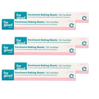 For Good Parchment Baking Sheets - Case of 6/24 ct