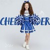 Joyfy Halloween Cheerleader Costume for Girls Cheerleader Uniform Child Cheerleader Costume for Halloween Party - Pink / Blue - 2 of 4