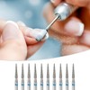 Unique Bargains Emery Nail Drill Bits Set for Acrylic Nails 3/32 Inch Nail Art Tools 44.2mm Length Blue 10Pcs - 2 of 4