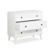 INFURNIC Decorative Storage Cabinets 3-Drawer Storage Dresser with Antique Gold Pulls for Bedroom, White, 35.5"*18"*33.5" - 3 of 4