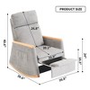 NicBex Glider Rocking Chair with Footrest,Upholstered Nursery Rocking Chairs with High Backrest,Comfy Rocking Chair,Nursing Chair for Bedroom - 3 of 4
